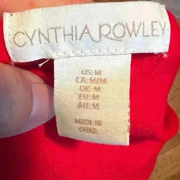 Cynthia Rowley Women's Sz M Red/Black Colorblock Apres Ski Turtleneck Sweater - Picture 5 of 5